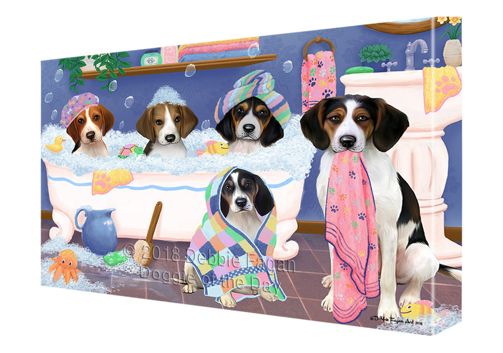 Rub A Dub Dogs In A Tub Treeing Walker Coonhounds Dog Canvas Print Wall Art Décor CVS133694