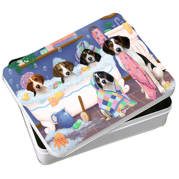 Rub A Dub Dogs In A Tub Treeing Walker Coonhounds Dog Photo Storage Tin PITN56773