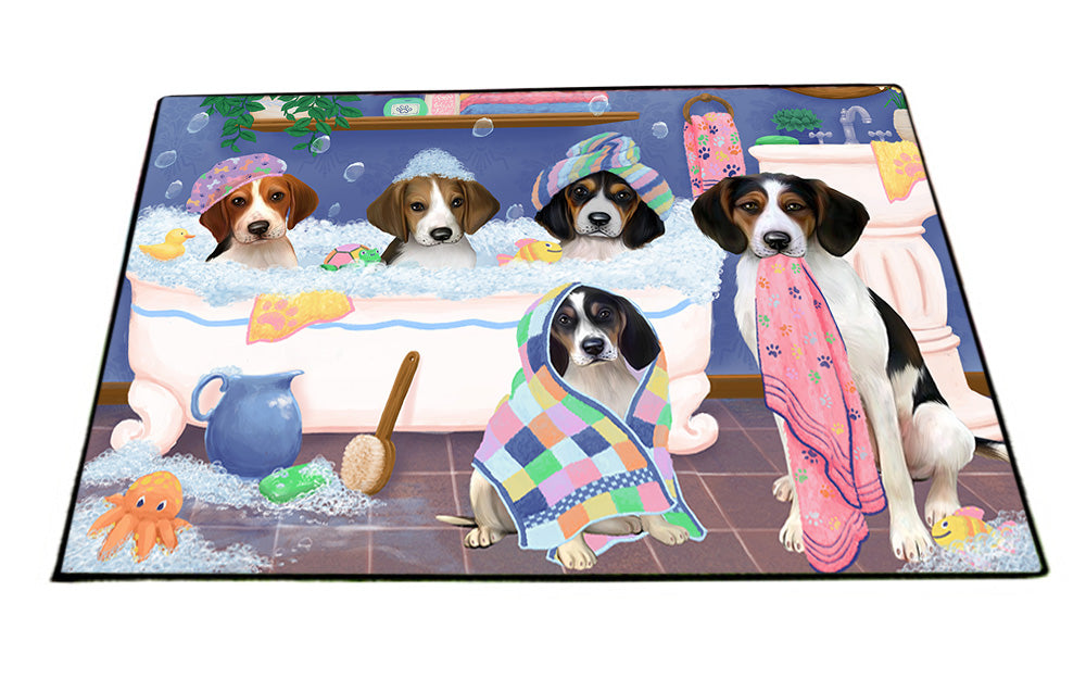 Rub A Dub Dogs In A Tub Treeing Walker Coonhounds Dog Floormat FLMS53673