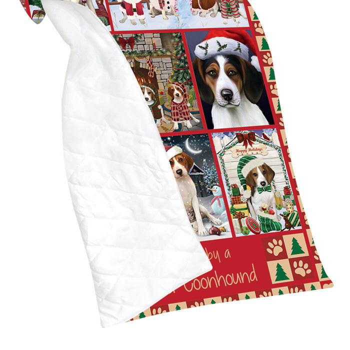 Love is Being Owned Christmas Treeing Walker Coonhound Dogs Quilt