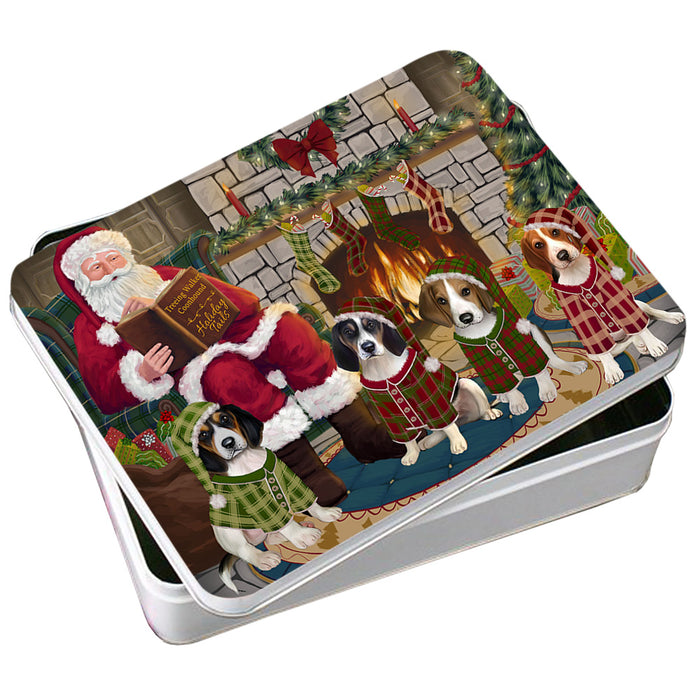 Christmas Cozy Holiday Tails Treeing Walker Coonhounds Dog Photo Storage Tin PITN55338