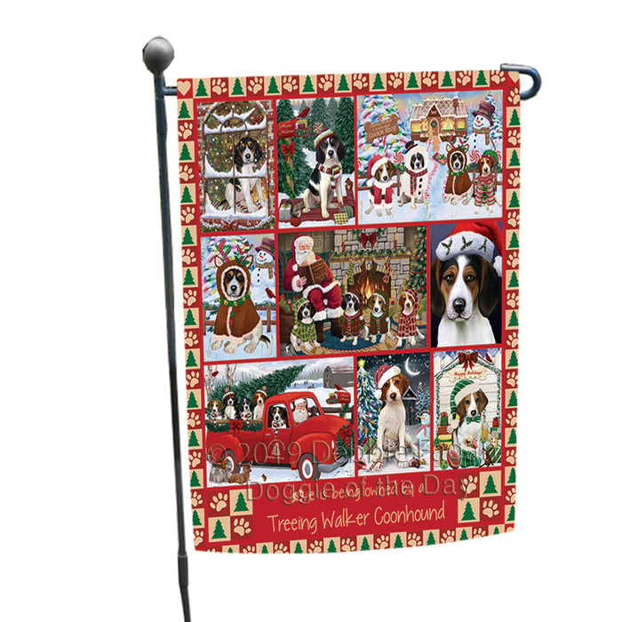 Love is Being Owned Christmas Treeing Walker Coonhound Dogs Garden Flag GFLG65933