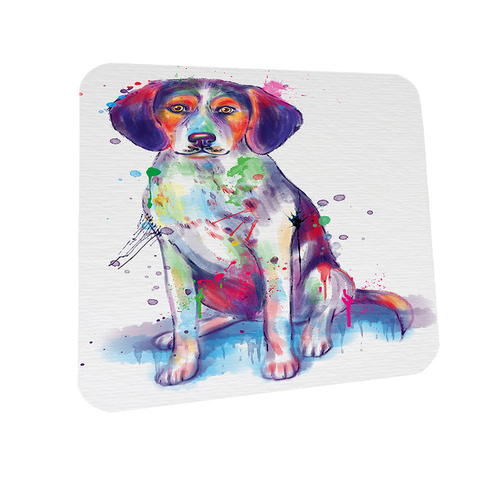 Watercolor Treeing Walker Coonhound Dog Coasters Set of 4 CST57069