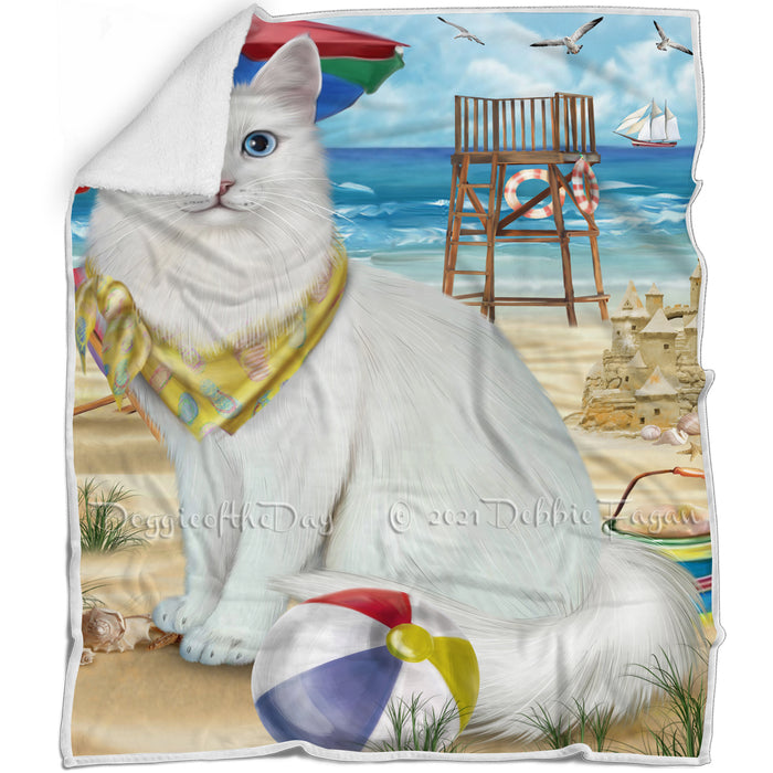 Pet Friendly Beach Turkish Angora Cat Blanket BLNKT105177