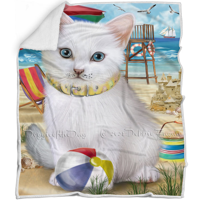 Pet Friendly Beach Turkish Angora Cat Blanket BLNKT105186