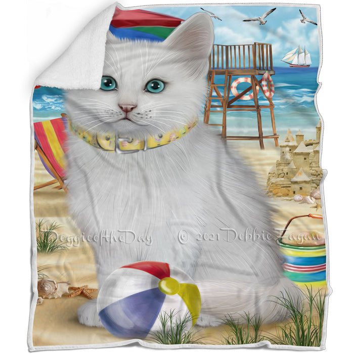 Pet Friendly Beach Turkish Angora Cat Blanket BLNKT105195