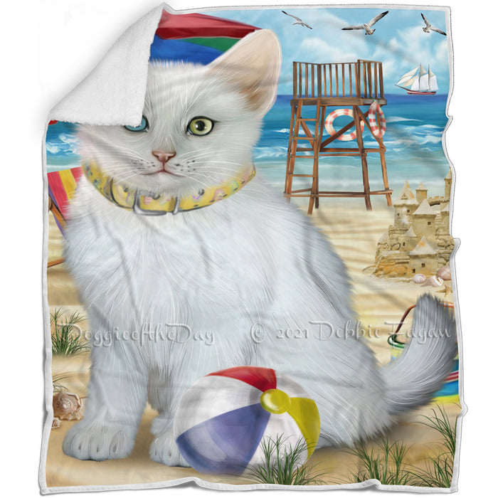 Pet Friendly Beach Turkish Angora Cat Blanket BLNKT105204
