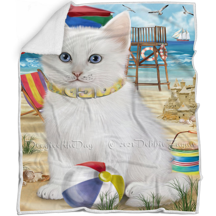 Pet Friendly Beach Turkish Angora Cat Blanket BLNKT105213