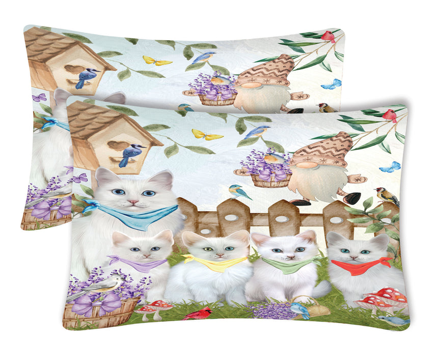Turkish Angora Pillow Case: Explore a Variety of Personalized Designs, Custom, Soft and Cozy Pillowcases Set of 2, Pet & Cat Gifts