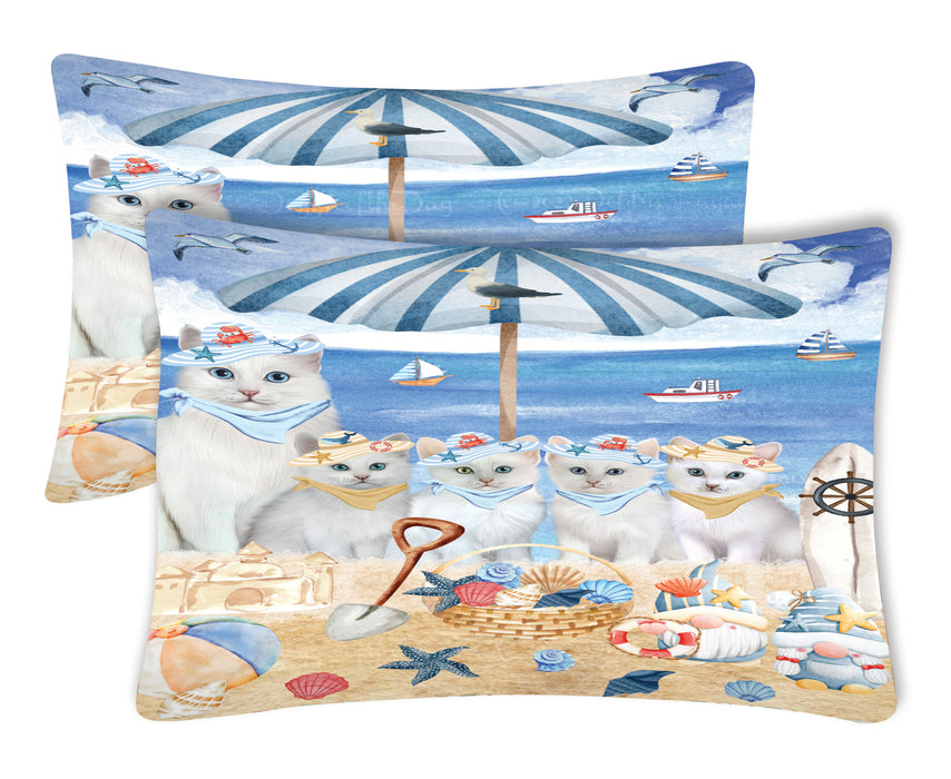 Turkish Angora Pillow Case, Soft and Breathable Pillowcases Set of 2, Explore a Variety of Designs, Personalized, Custom, Gift for Cat Lovers