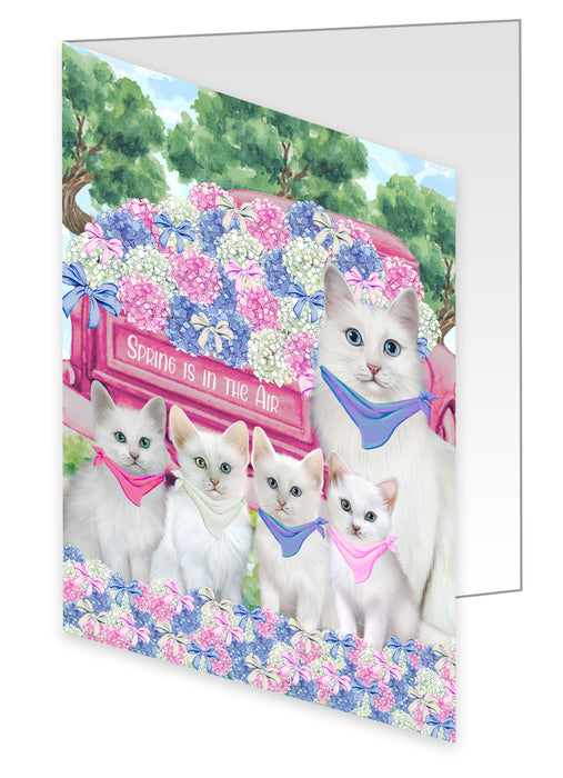 Turkish Angora Greeting Cards & Note Cards, Explore a Variety of Personalized Designs, Custom, Invitation Card with Envelopes, Cat and Pet Lovers Gift