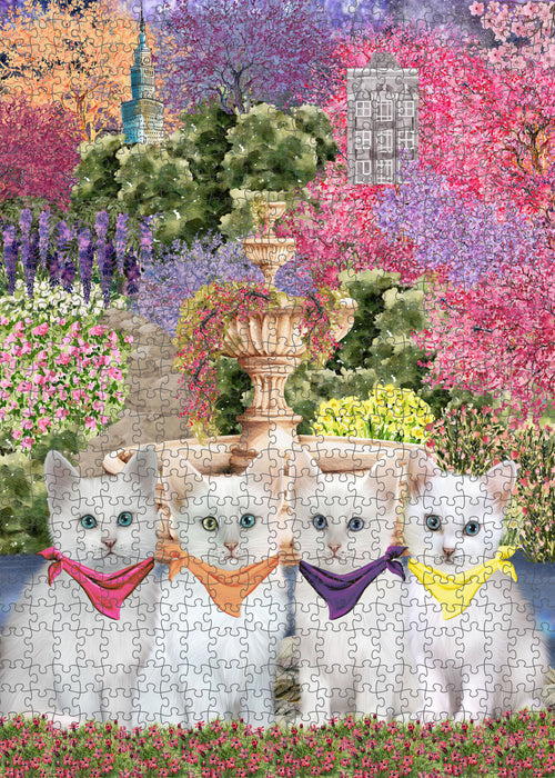Turkish Angora Jigsaw Puzzle: Interlocking Puzzles Games for Adult, Explore a Variety of Custom Designs, Personalized, Pet and Cat Lovers Gift