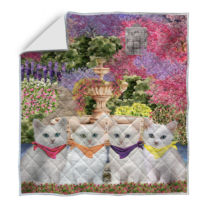 Turkish Angora Quilt: Explore a Variety of Personalized Designs, Custom, Bedding Coverlet Quilted, Pet and Cat Lovers Gift