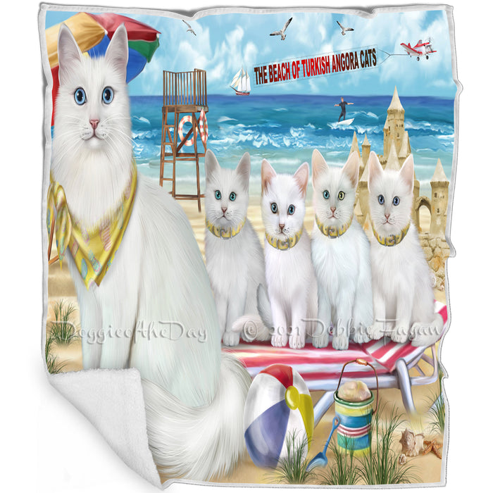 Pet Friendly Beach Turkish Angora Cats Blanket BLNKT105168