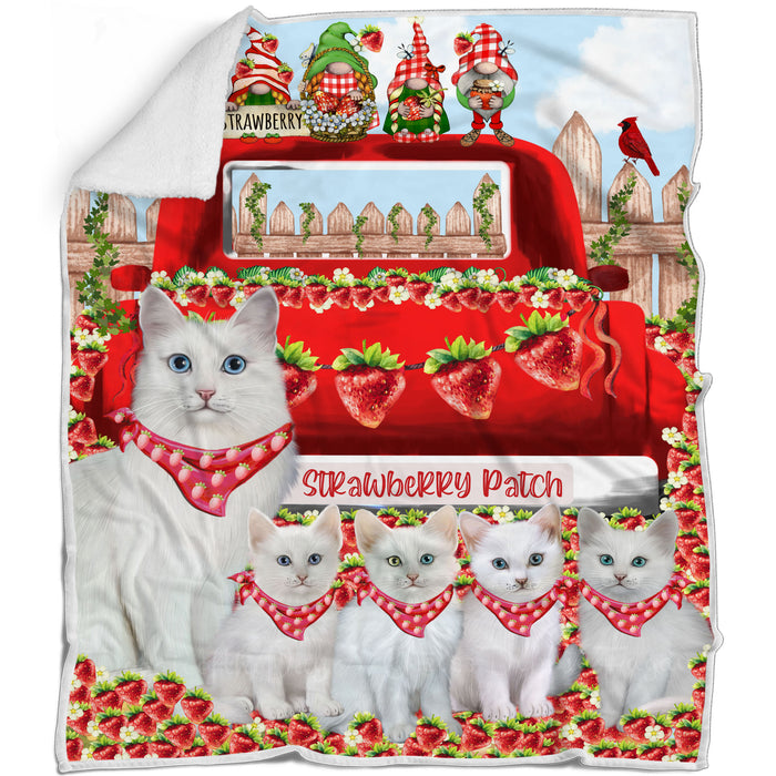Turkish Angora Bed Blanket, Explore a Variety of Designs, Custom, Soft and Cozy, Personalized, Throw Woven, Fleece and Sherpa, Gift for Pet and Cat Lovers