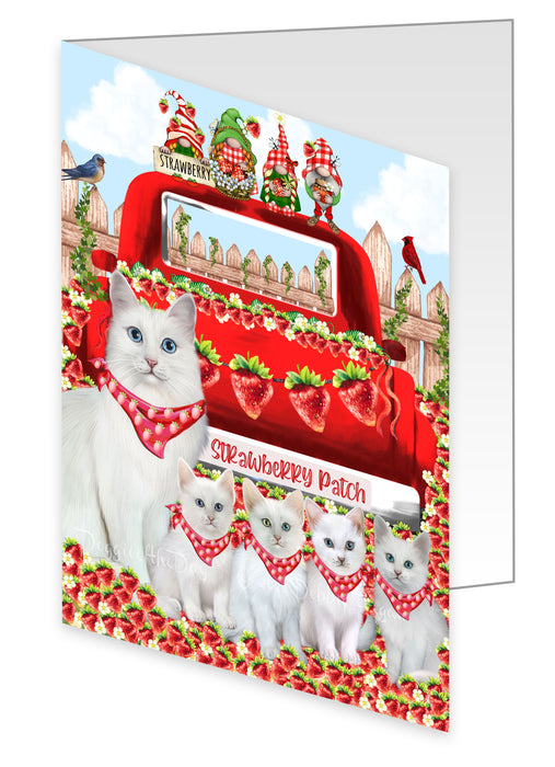 Turkish Angora Greeting Cards & Note Cards with Envelopes: Explore a Variety of Designs, Custom, Invitation Card Multi Pack, Personalized, Gift for Pet and Cat Lovers