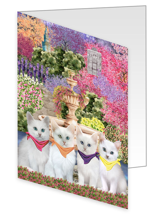 Turkish Angora Greeting Cards & Note Cards: Explore a Variety of Designs, Custom, Personalized, Halloween Invitation Card with Envelopes, Gifts for Cat Lovers