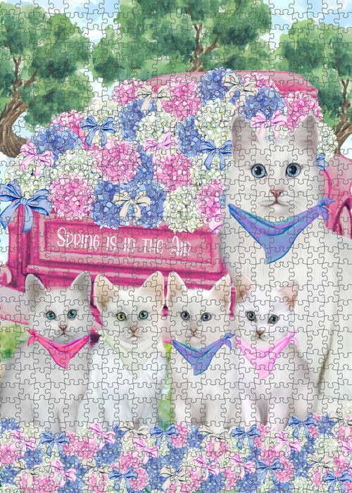 Turkish Angora Jigsaw Puzzle: Explore a Variety of Designs, Interlocking Puzzles Games for Adult, Custom, Personalized, Gift for Cat and Pet Lovers