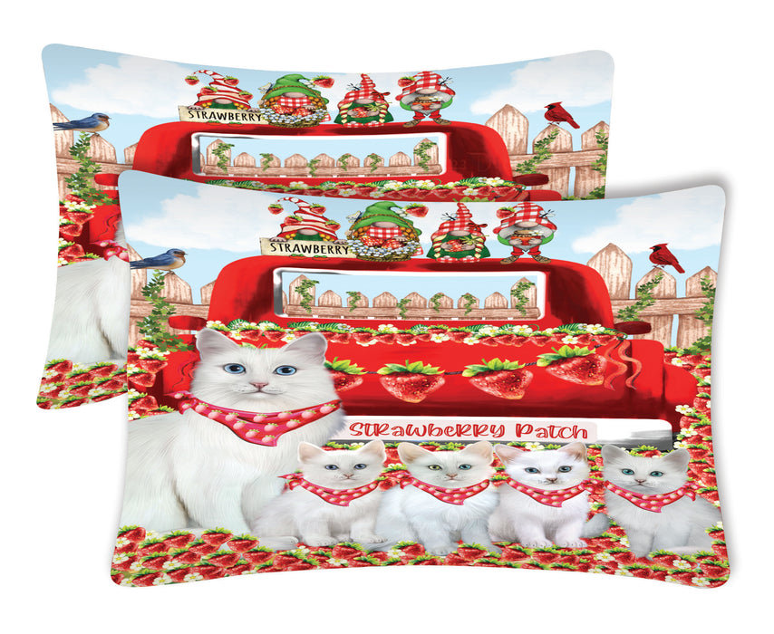 Turkish Angora Pillow Case: Explore a Variety of Designs, Custom, Personalized, Soft and Cozy Pillowcases Set of 2, Gift for Cat and Pet Lovers