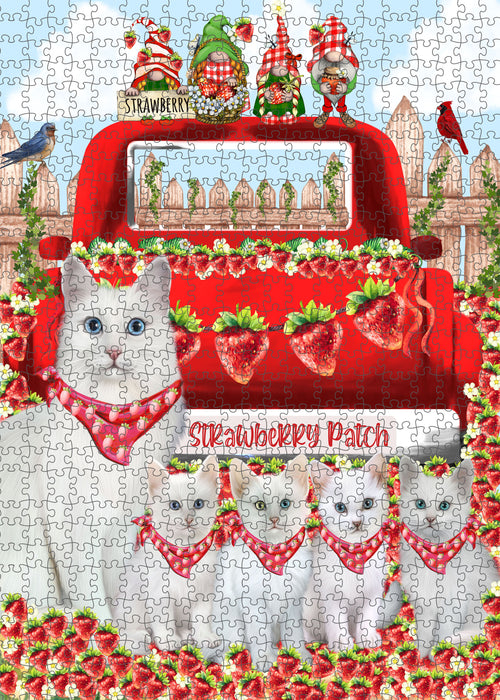 Turkish Angora Jigsaw Puzzle, Interlocking Puzzles Games for Adult, Explore a Variety of Designs, Personalized, Custom, Gift for Pet and Cat Lovers