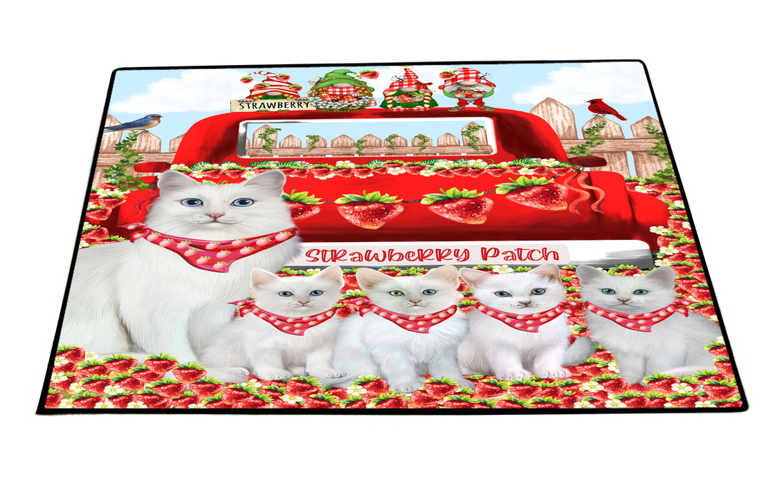 Turkish Angora Floor Mat and Door Mats, Explore a Variety of Designs, Personalized, Anti-Slip Welcome Mat for Outdoor and Indoor, Custom Gift for Cat Lovers