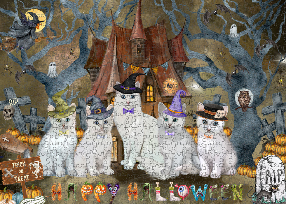 Turkish Angora Jigsaw Puzzle for Adult, Interlocking Puzzles Games, Personalized, Explore a Variety of Designs, Custom, Cat Gift for Pet Lovers