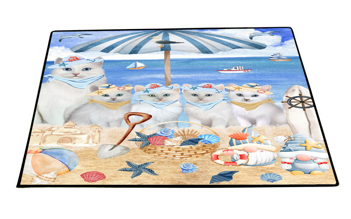 Turkish Angora Floor Mat, Anti-Slip Door Mats for Indoor and Outdoor, Custom, Personalized, Explore a Variety of Designs, Pet Gift for Cat Lovers
