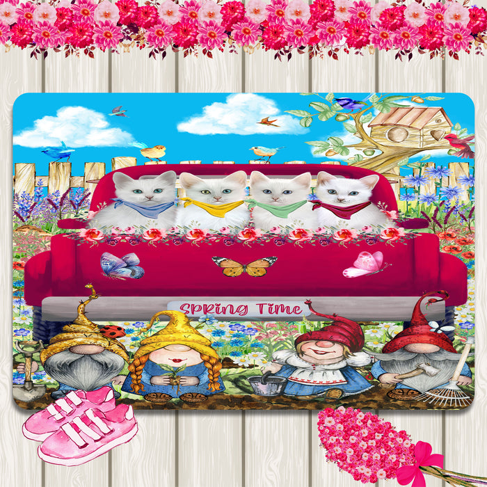 Turkish Angora Area Rug and Runner, Explore a Variety of Designs, Custom, Floor Carpet Rugs for Home, Indoor and Living Room, Personalized, Gift for Cat and Pet Lovers