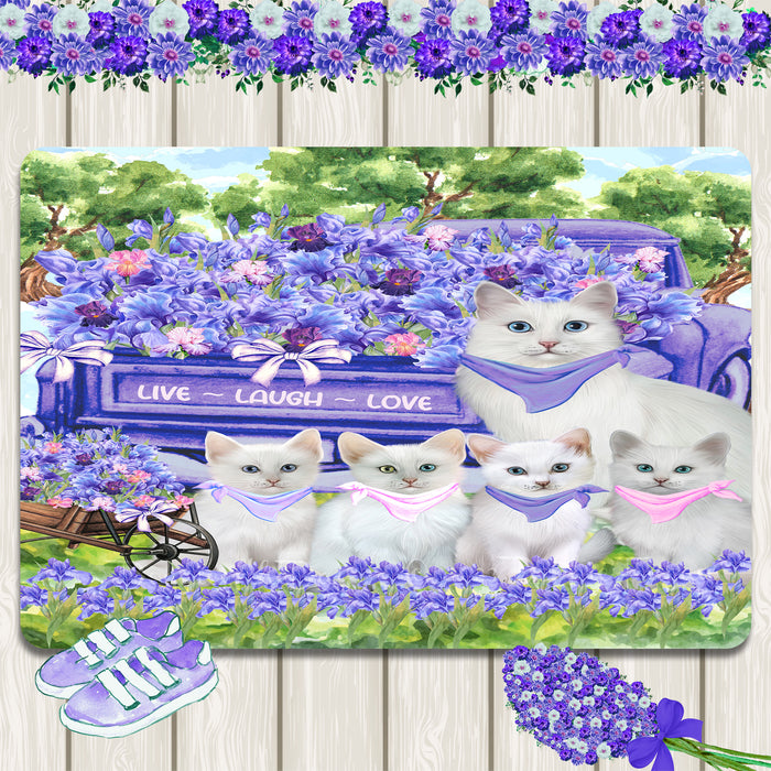 Turkish Angora Area Rug and Runner, Explore a Variety of Designs, Custom, Floor Carpet Rugs for Home, Indoor and Living Room, Personalized, Gift for Cat and Pet Lovers