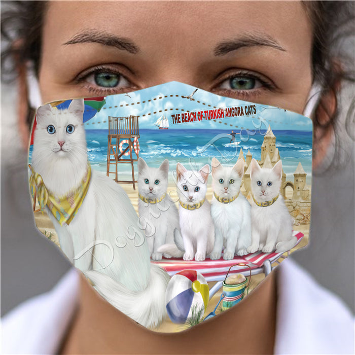 Pet Friendly Beach Turkish Angora Cats Face Mask FM49149