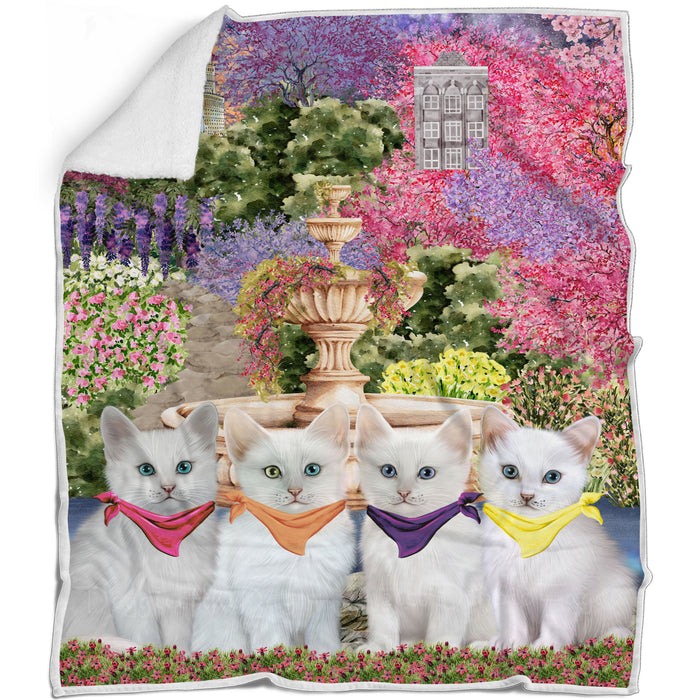 Turkish Angora Bed Blanket, Explore a Variety of Designs, Custom, Soft and Cozy, Personalized, Throw Woven, Fleece and Sherpa, Gift for Pet and Cat Lovers