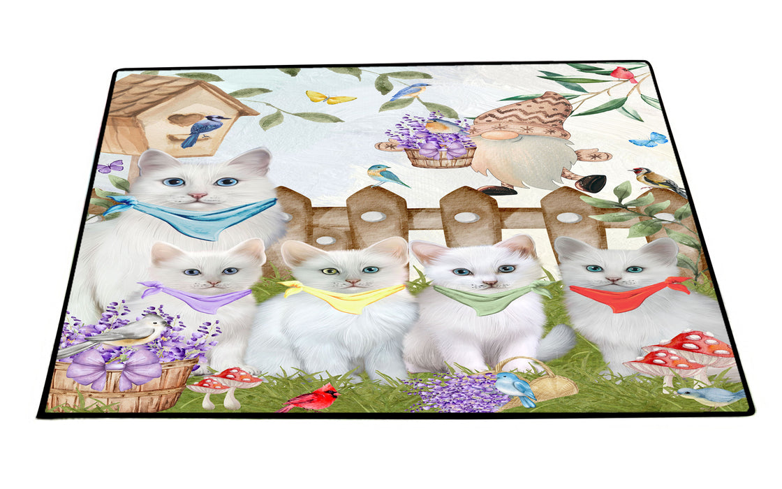 Turkish Angora Floor Mat and Door Mats, Explore a Variety of Designs, Personalized, Anti-Slip Welcome Mat for Outdoor and Indoor, Custom Gift for Cat Lovers