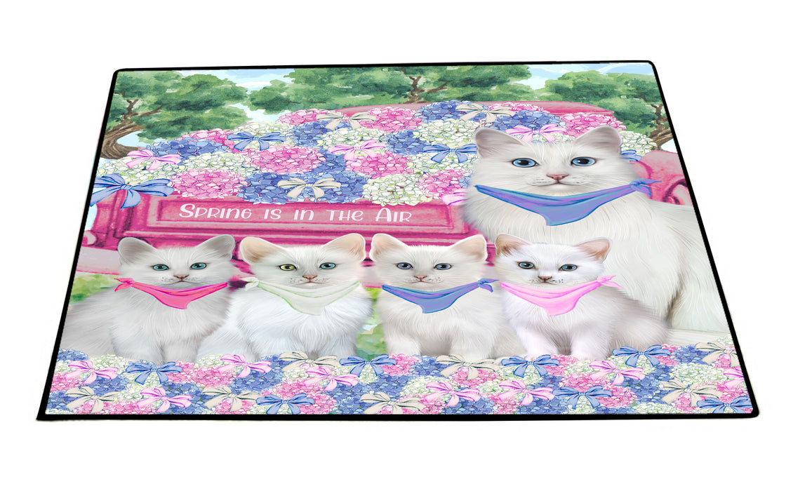 Turkish Angora Floor Mat, Non-Slip Door Mats for Indoor and Outdoor, Custom, Explore a Variety of Personalized Designs, Cat Gift for Pet Lovers