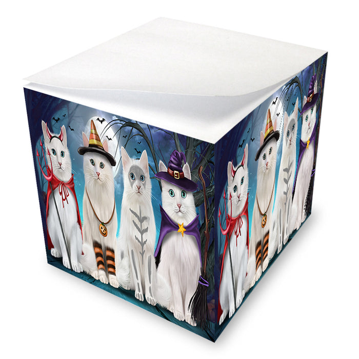 Happy Halloween Trick or Treat Turkish Angora Cats Note Cube NOC56135