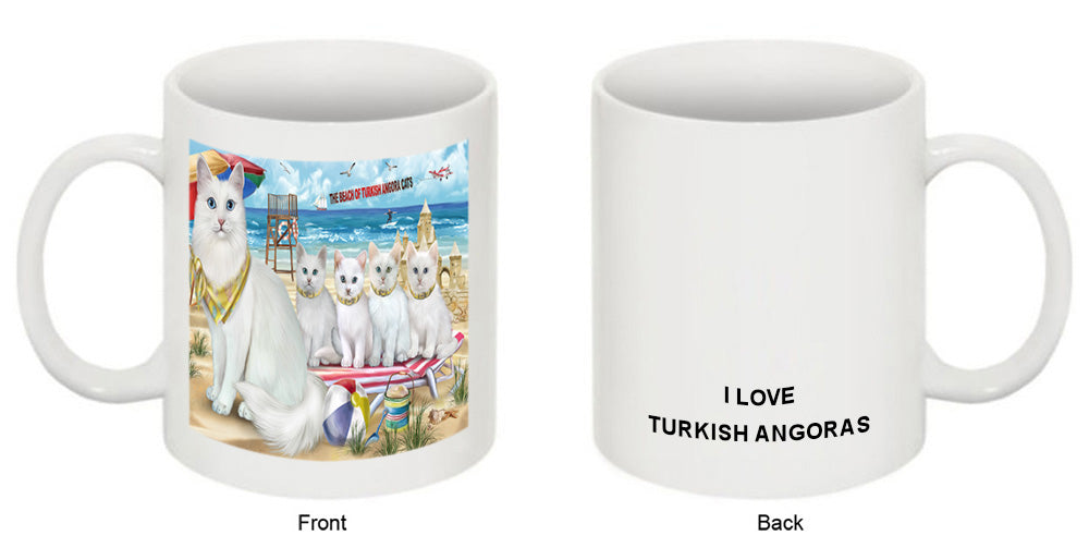 Pet Friendly Beach Turkish Angora Cats Coffee Mug MUG49601