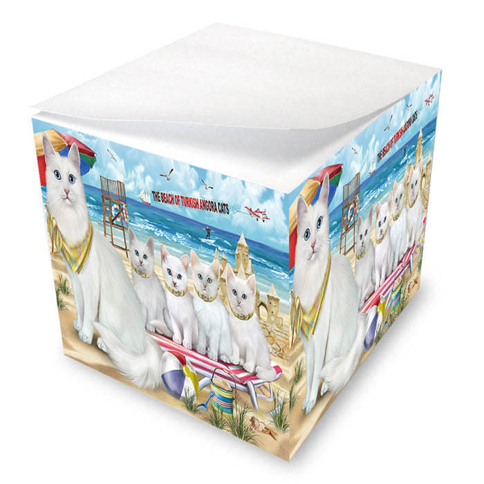 Pet Friendly Beach Turkish Angora Cats Note Cube NOC55849