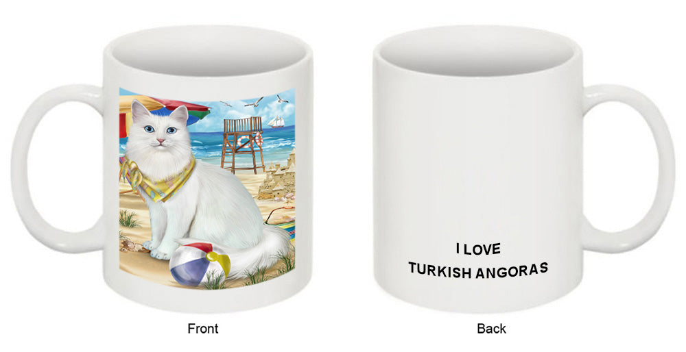 Pet Friendly Beach Turkish Angora Cat Coffee Mug MUG49602