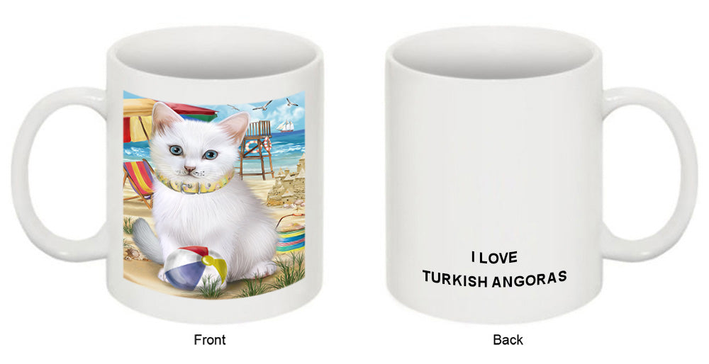 Pet Friendly Beach Turkish Angora Cat Coffee Mug MUG49603