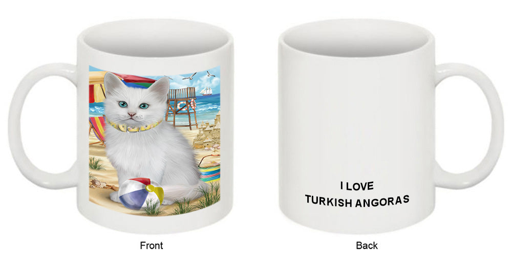 Pet Friendly Beach Turkish Angora Cat Coffee Mug MUG49604