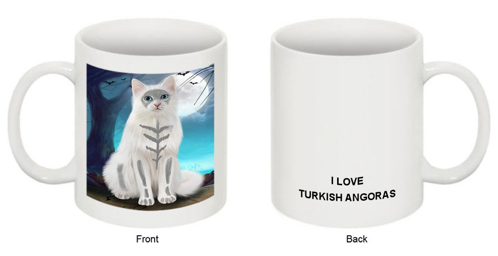 Happy Halloween Trick or Treat Turkish Angora Cat Coffee Mug MUG49940