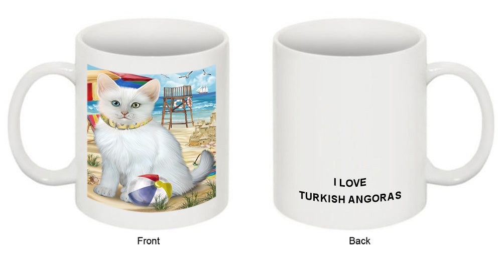 Pet Friendly Beach Turkish Angora Cat Coffee Mug MUG49605