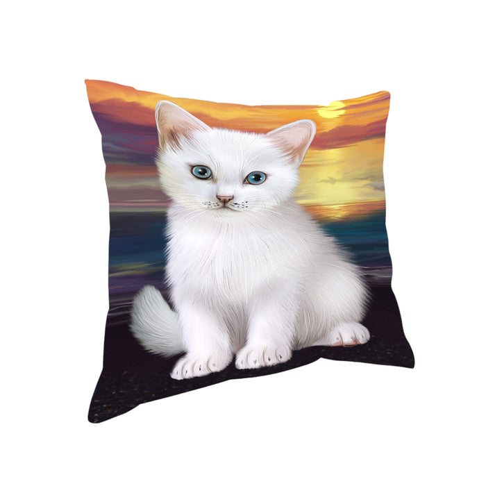 Turkish Angora Cat Pillow PIL75756