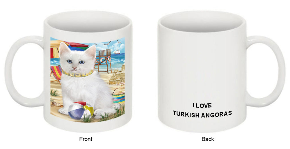 Pet Friendly Beach Turkish Angora Cat Coffee Mug MUG49606
