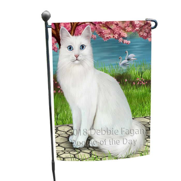 Turkish Angora Cat Garden Flag GFLG54847