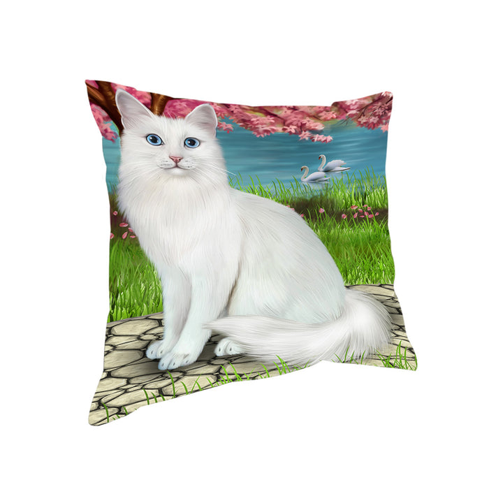 Turkish Angora Cat Pillow PIL75764
