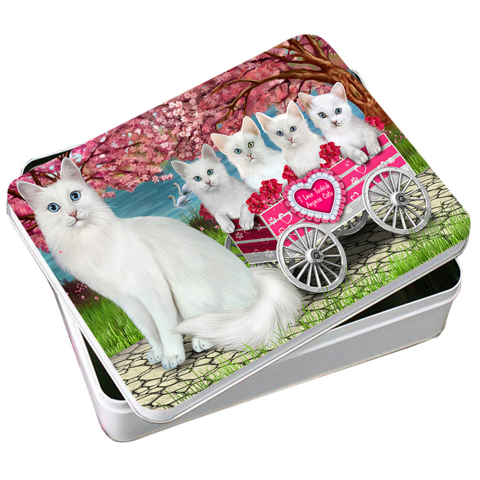 I Love Turkish Angora Cats in a Cart Photo Storage Tin PITN54158