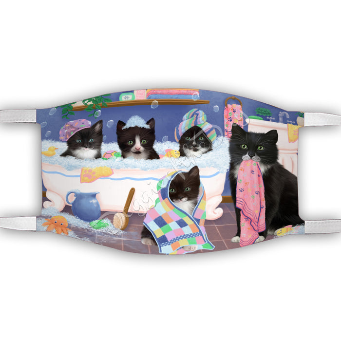 Rub A Dub Dogs In A Tub  Tuxedo Cats Face Mask FM49551