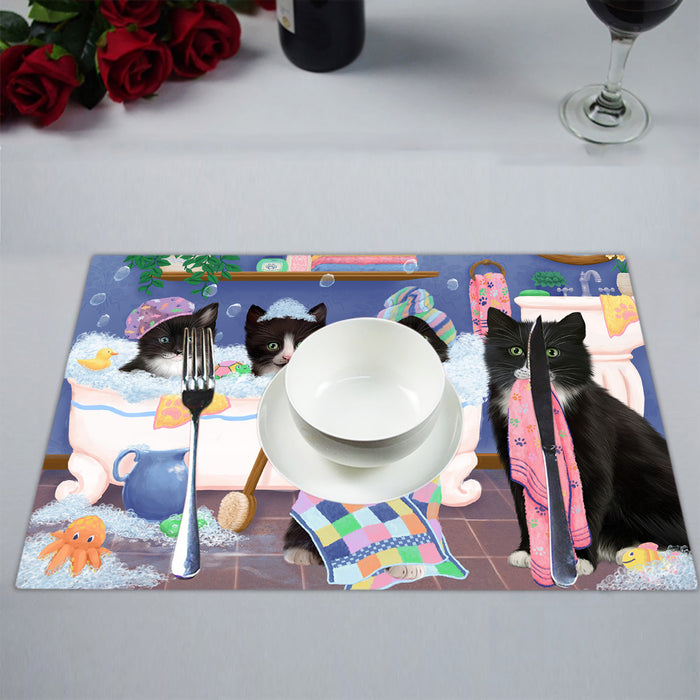 Rub A Dub Dogs In A Tub Tuxedo Cats Placemat