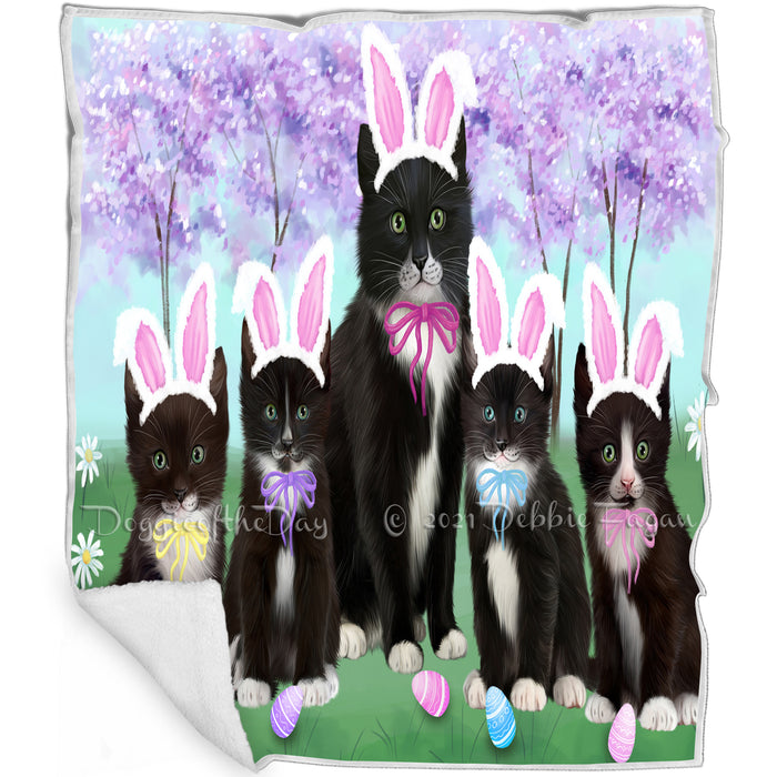 Easter Holiday Tuxedo Cats Blanket BLNKT132060