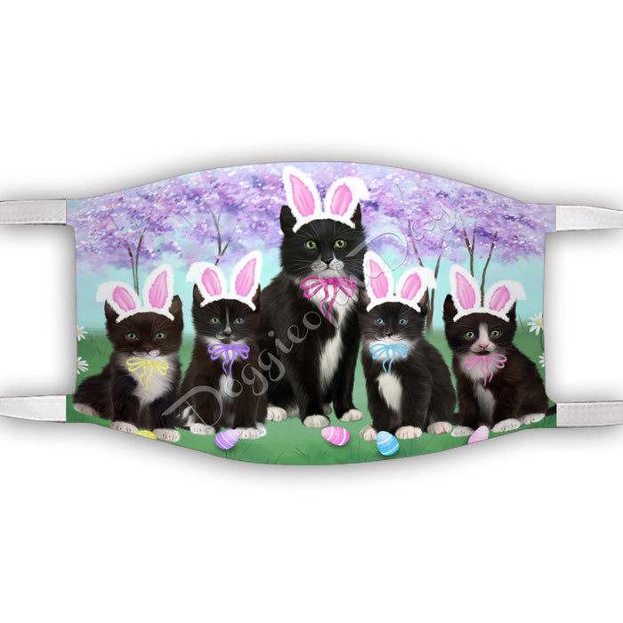 Easter Holiday Tuxedo Cats Face Mask FM49646